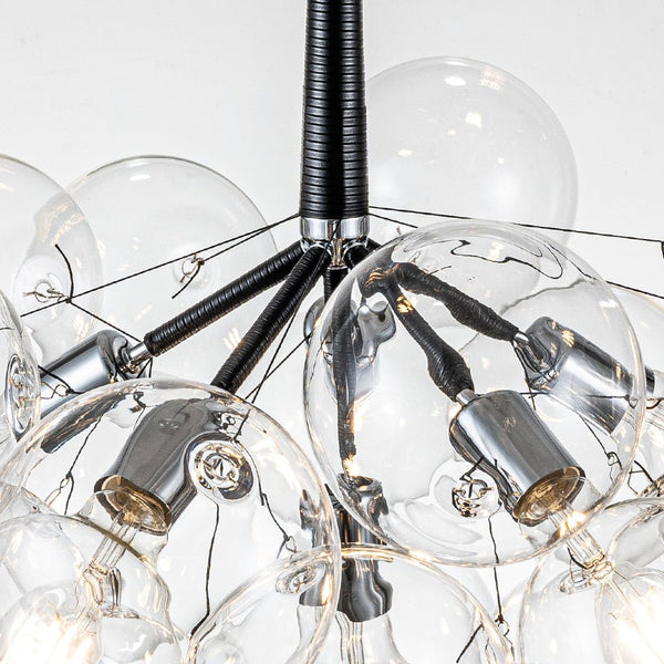 Thehouselights-Modern Cluster Bubble Glass Chandelier-Chandelier-Black-