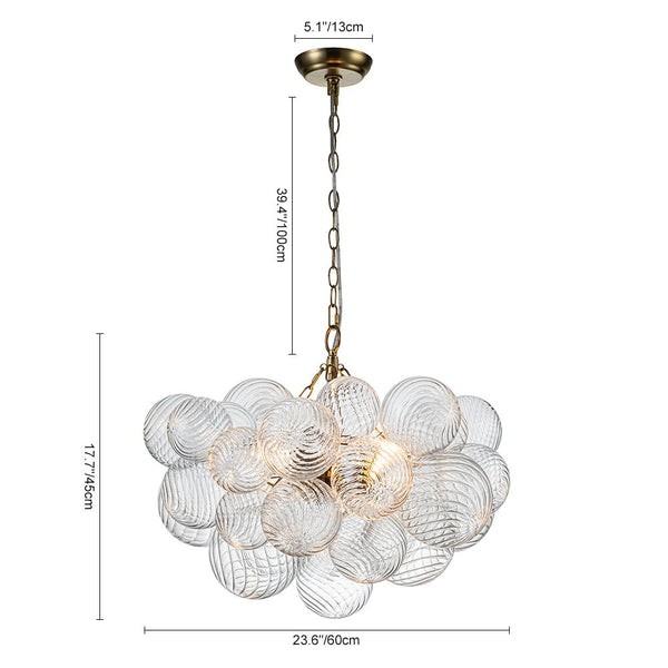 Thehouselights-Modern Cluster Glass Globe Bubble Chandelier-Chandelier-8-Light-