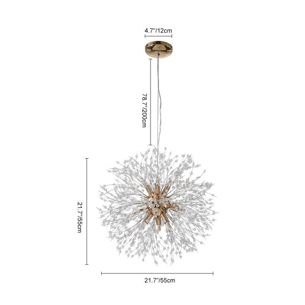 Thehouselights-Modern Crystal Sputnik Chandelier-Chandelier-16Lt-Chrome