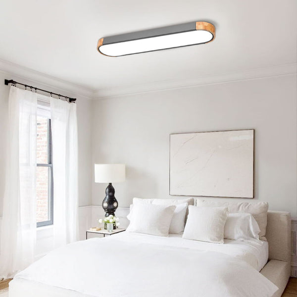 Thehouselights-Modern Dimmable Integrated LED Ceiling Light-Flush Mount-Gray-