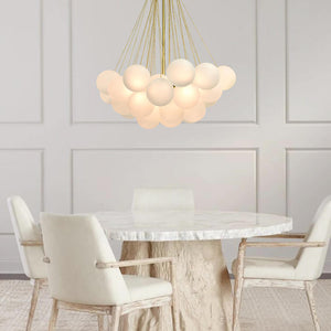 Thehouselights-Modern Glass Bubble Chandelier Light-Chandelier-19 Bubbles-Gold