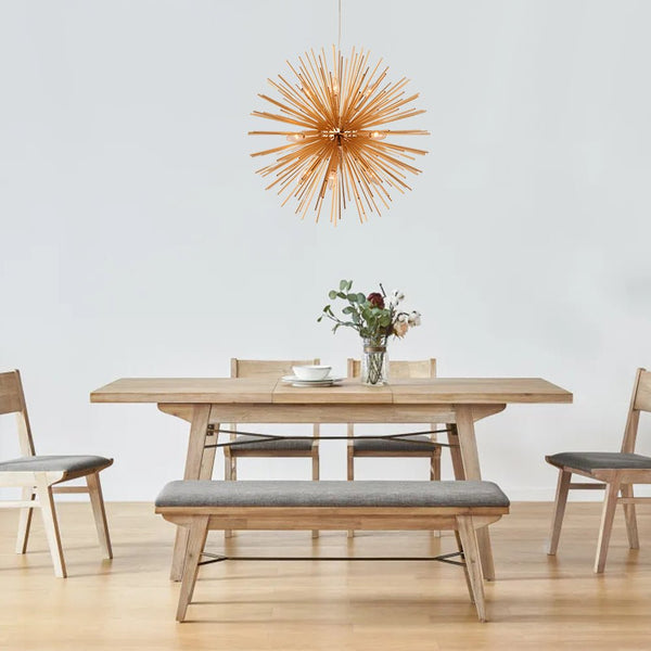 Thehouselights-Modern Gold Sputnik Chandelier for Kitchen Island-Chandelier-12 Bulbs-