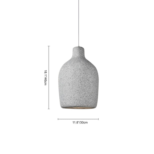 Thehouselights-Modern Industrial Vase-Shaped Pendant Light-Pendant-Light Gray-