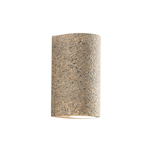 Thehouselights-Modern LED Cylinder Stone Wall Sconce-Wall Lights-Light Red-Warm White