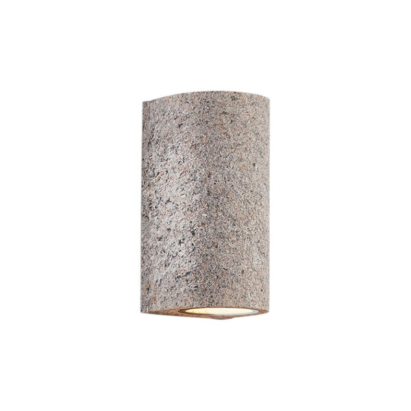 Thehouselights-Modern LED Cylinder Stone Wall Sconce-Wall Lights-Light Red-Warm White