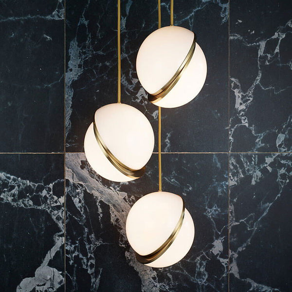 Thehouselights-Modern Opal Globe Pendant Lighting-Pendant--