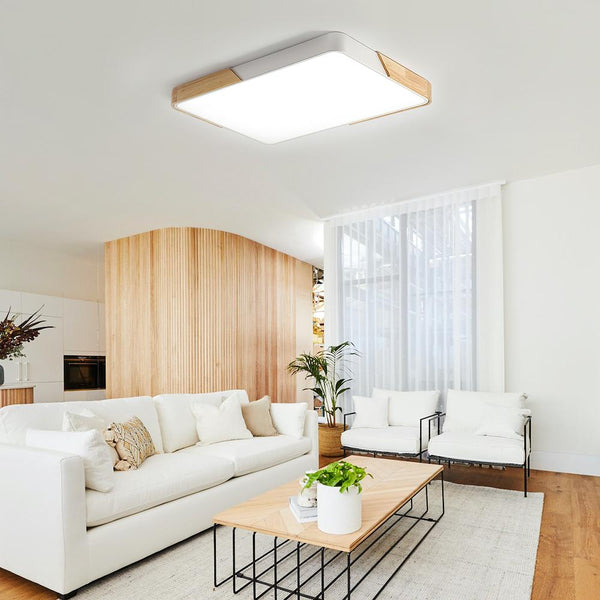 Thehouselights-Modern Rectangle LED Flush Mount Ceiling Light-Flush Mount-Rectangle with Remote Control-