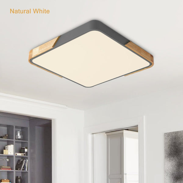 Thehouselights-Modern Rectangle LED Flush Mount Ceiling Light-Flush Mount-Rectangle with Remote Control-Grey