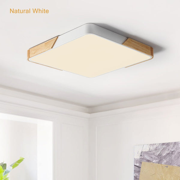 Thehouselights-Modern Rectangle LED Flush Mount Ceiling Light-Flush Mount-Rectangle with Remote Control-Grey