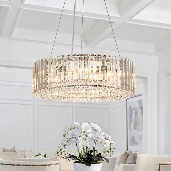 Thehouselights-Modern Round Crystal Chandelier-Chandelier--