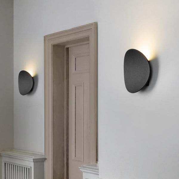 Thehouselights-Modern Round Wall Sconce with Solar Shape-Wall Lights-White-