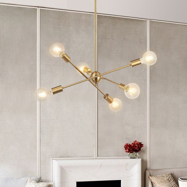 Thehouselights-Modern Six Lights Sputnik Chandelier-Chandelier--