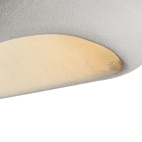 Thehouselights-Moon-Shaped LED Wabi-Sabi Flush Mount Ceramic Ceiling Light-Ceiling Light-Gray-60 cm.