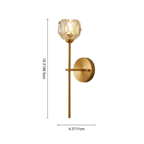 Thehouselights-Needle Wall Sconce with Crystal Shade-Wall Lights--