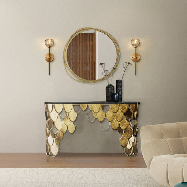 Thehouselights-Needle Wall Sconce with Crystal Shade-Wall Lights--
