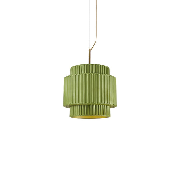 Thehouselights-Nordic Cream Style Layer Ceramic Pendant Light-Pendant-Green-