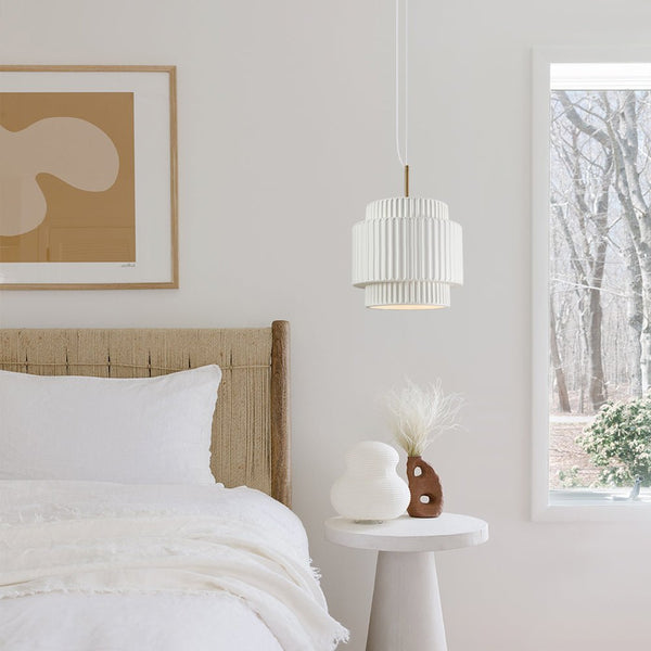 Thehouselights-Nordic Cream Style Layer Ceramic Pendant Light-Pendant-Green-