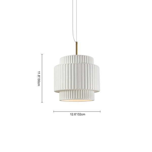 Thehouselights-Nordic Cream Style Layer Ceramic Pendant Light-Pendant-Green-