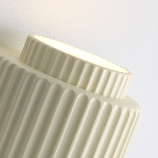 Thehouselights-Nordic Cream Style Layer Ceramic Wall Sconce-Wall Lights-Beige-