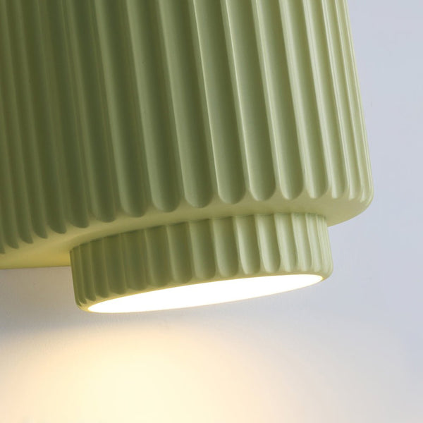 Thehouselights-Nordic Cream Style Layer Ceramic Wall Sconce-Wall Lights-Beige-