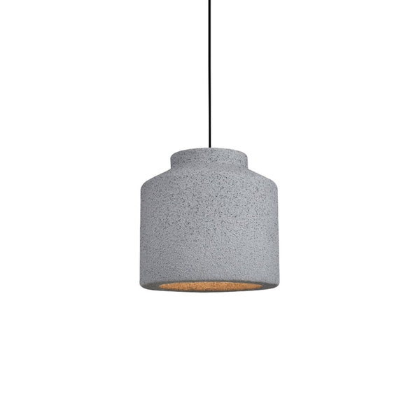 Thehouselights-Nordic Earthen Jar Style Cylinder Pendant Light-Pendant-Dark Gray-