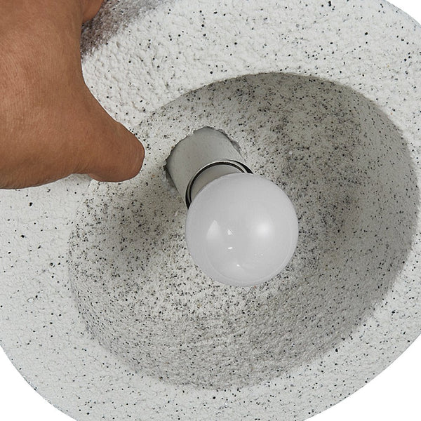 Thehouselights-Nordic Earthen Jar Style Schoolhouse Drum Pendant Light-Pendant-Dark Gray-