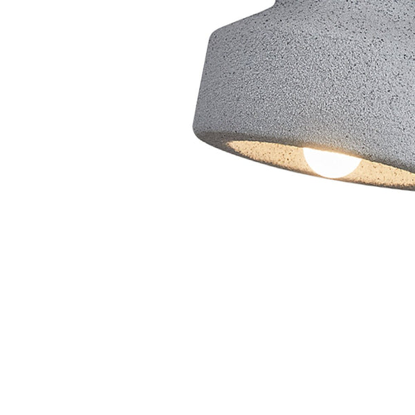 Thehouselights-Nordic Earthen Jar Style Schoolhouse Drum Pendant Light-Pendant-Dark Gray-