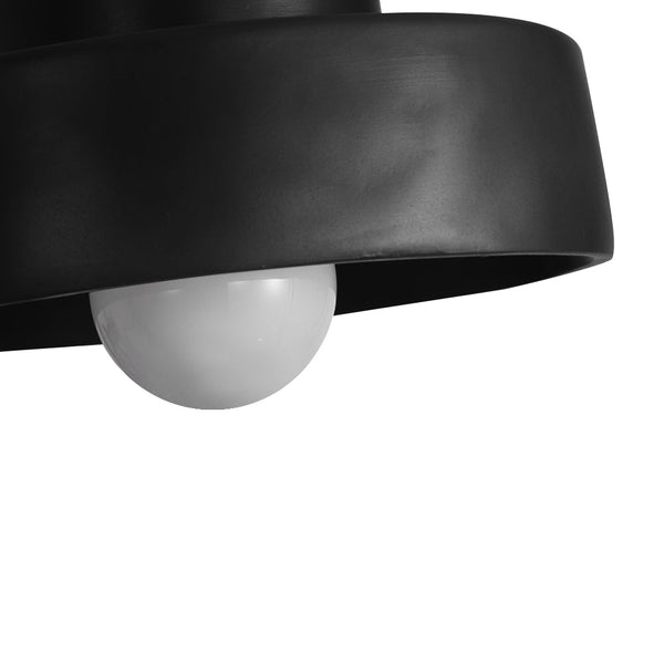 Thehouselights-Nordic Geometric Cylindrical Ceramic Pendant Lighting-Pendant-Black-
