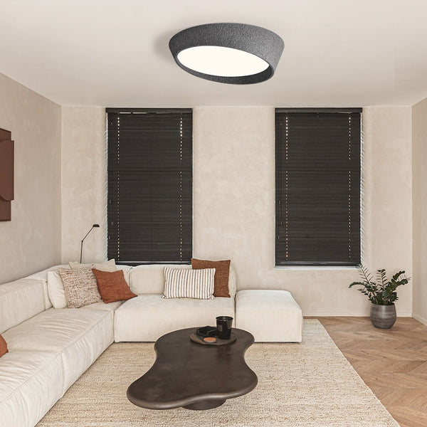 Thehouselights-Nordic Half Moon Shaped LED Flush Mount Ceiling Light-Ceiling Light-Dark Grey-