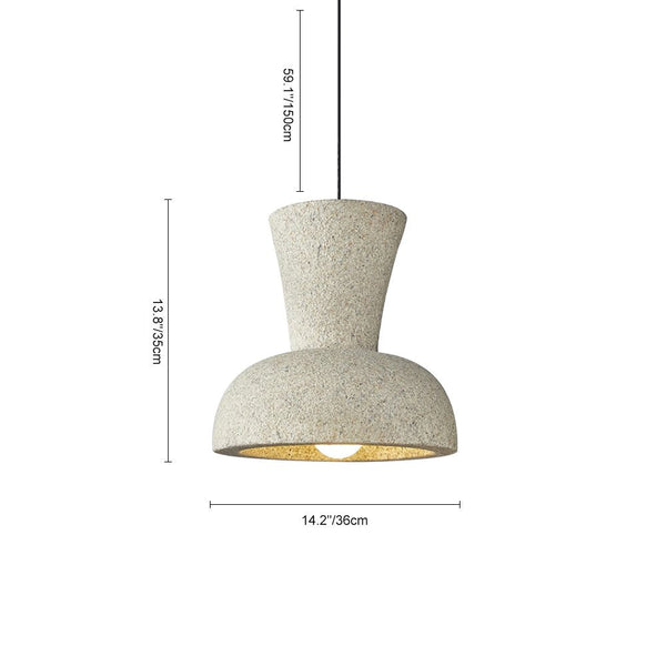 Thehouselights-Nordic Resin Tapered Bell Pendant Light-Pendant-Yellow-