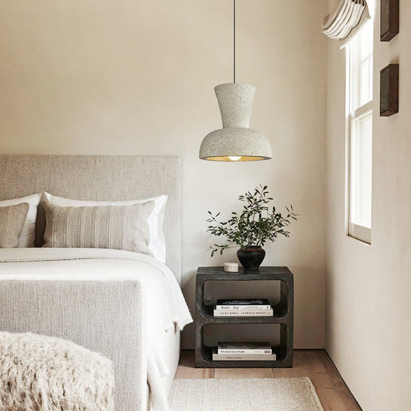 Thehouselights-Nordic Resin Tapered Bell Pendant Light-Pendant-Yellow-