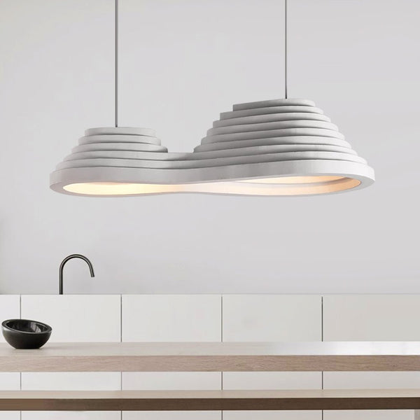 Thehouselights-Nordic Ribbed Bell-Shaped Tiered Pendant Light-Pendant-A-