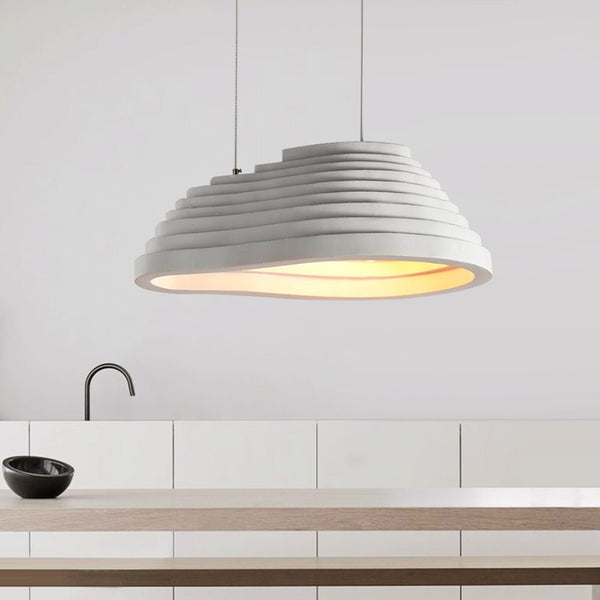 Thehouselights-Nordic Ribbed Bell-Shaped Tiered Pendant Light-Pendant-C-