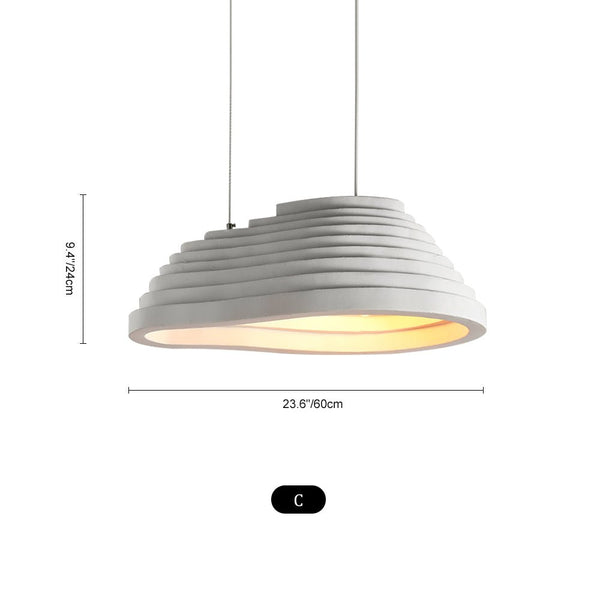 Thehouselights-Nordic Ribbed Bell-Shaped Tiered Pendant Light-Pendant-C-