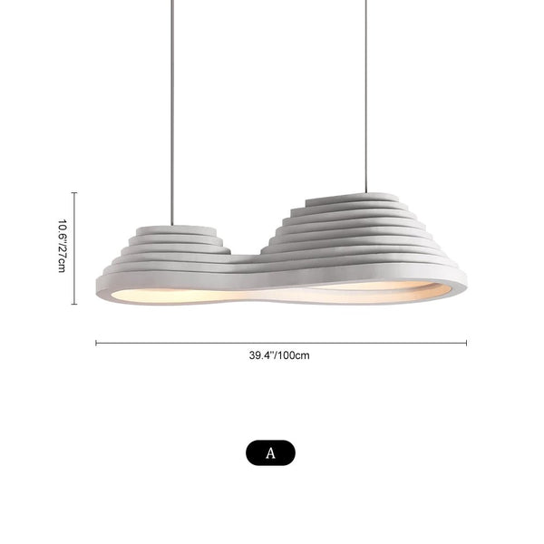 Thehouselights-Nordic Ribbed Bell-Shaped Tiered Pendant Light-Pendant-C-