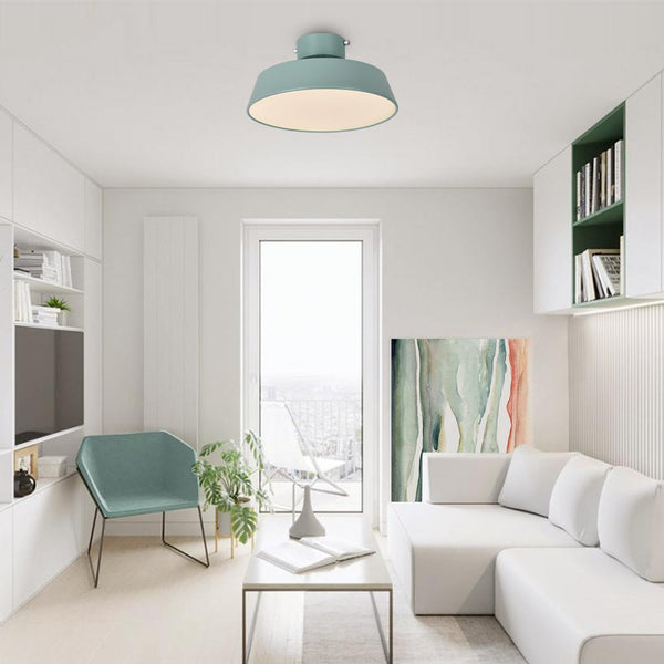 THEHOUSELIGHTS-Nordic Semi Flush Mount LED Light-Flush Mount-Green-