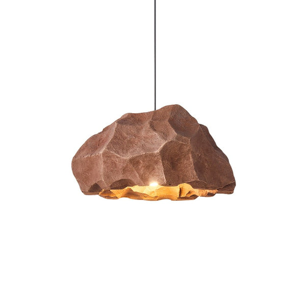 Thehouselights-Nordic Stone Rock Design Pendant Light-Pendant-Black-
