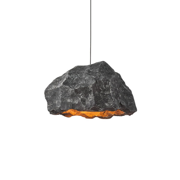 Thehouselights-Nordic Stone Rock Design Pendant Light-Pendant-Black-