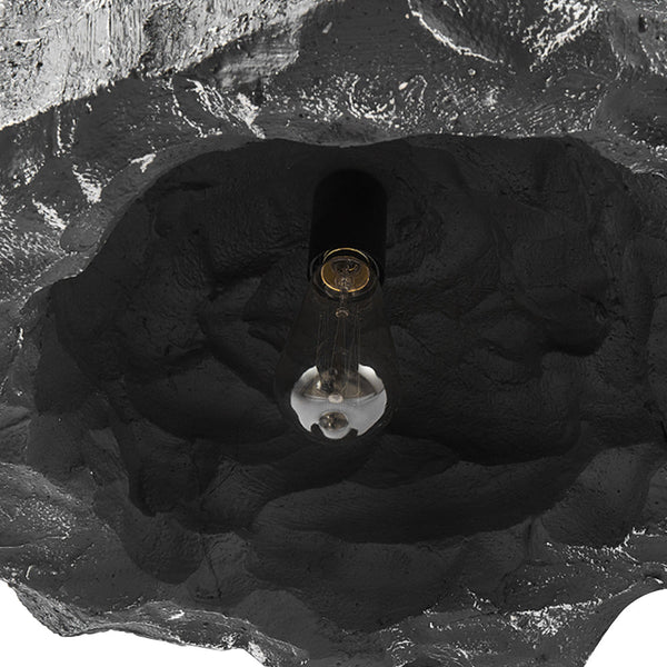 Thehouselights-Nordic Stone Rock Design Pendant Light-Pendant-Black-
