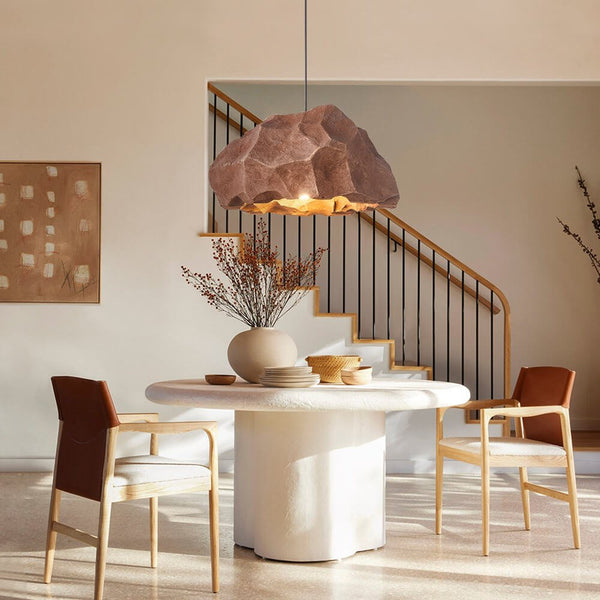 Thehouselights-Nordic Stone Rock Design Pendant Light-Pendant-Red-