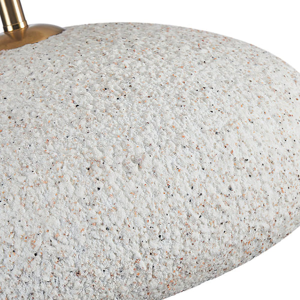 Thehouselights-Nordic Stone Style Speckled Semi Flush Mount-Ceiling Light-Yellow-