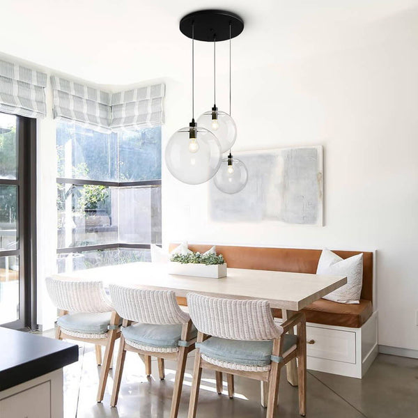 Thehouselights-One-Light Glass Pendant Light-Chandelier-3-light-
