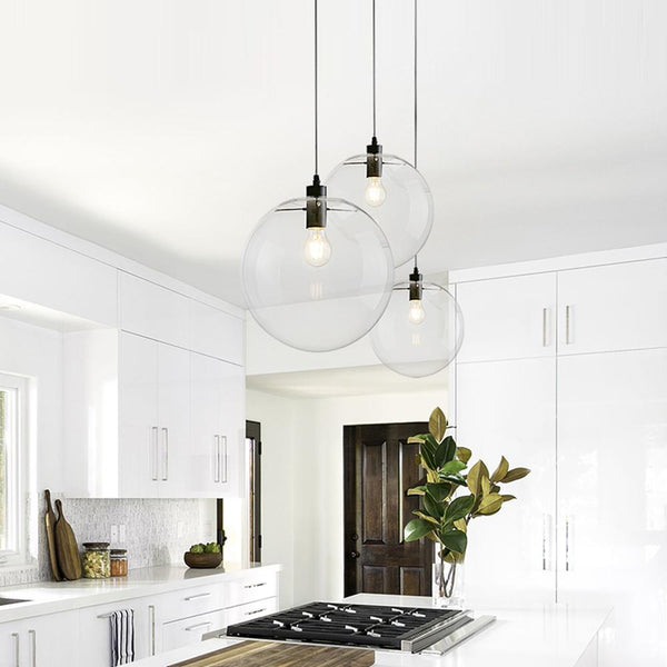 Thehouselights-One-Light Glass Pendant Light-Chandelier-3-light-