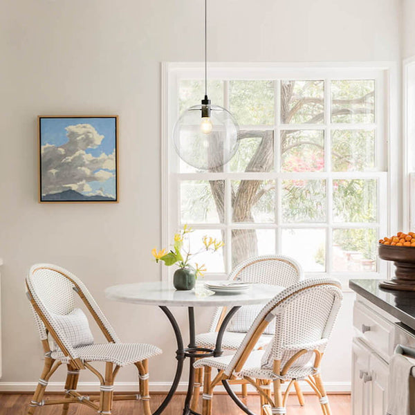 Thehouselights-One-Light Glass Pendant Light-Chandelier-8 in.-