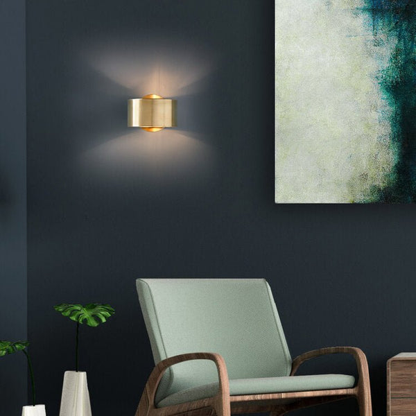 Thehouselights-One Light Wall Sconce in Brushed Brass Finish-Wall Lights--