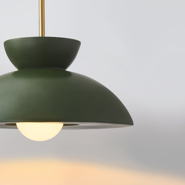 Thehouselights-Resin Dome Pendant Light-Pendant-Black-