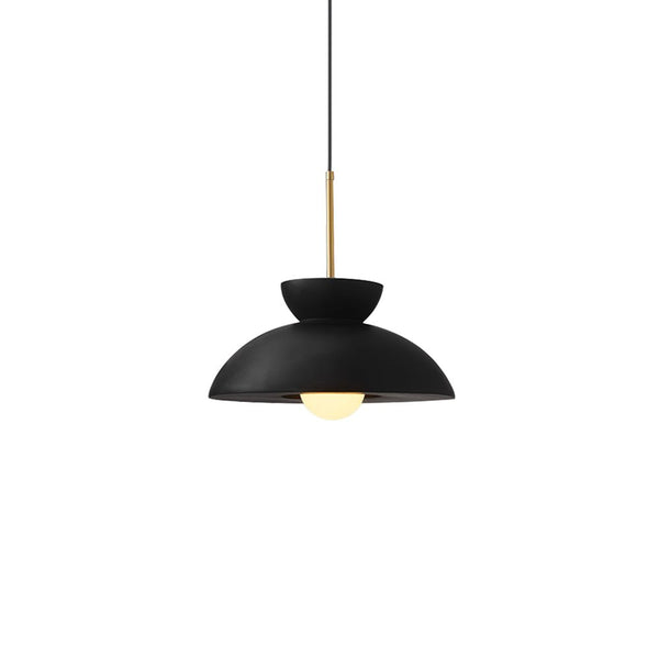 Thehouselights-Resin Dome Pendant Light-Pendant-Black-