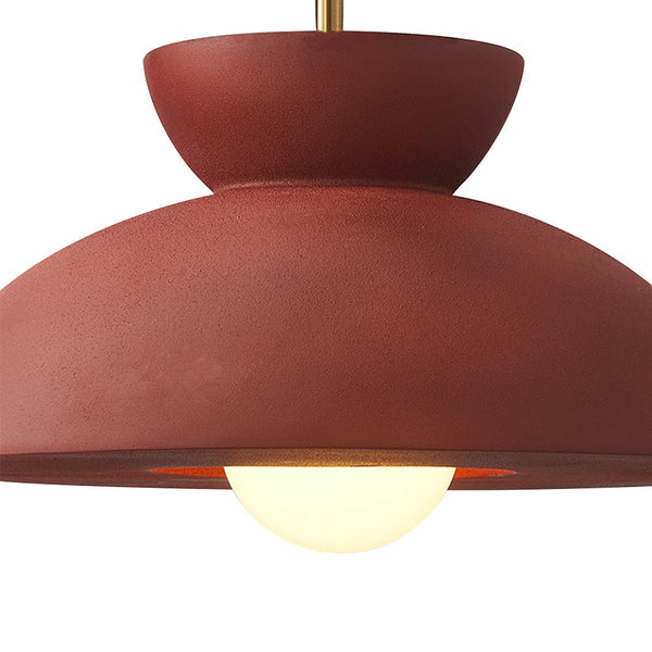 Thehouselights-Resin Dome Pendant Light-Pendant-Black-
