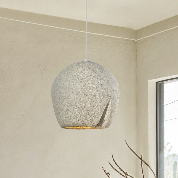 Thehouselights-Retro Wabi-Sabi Style Restaurant Pendant Light-Pendant-Yellow-40 cm.