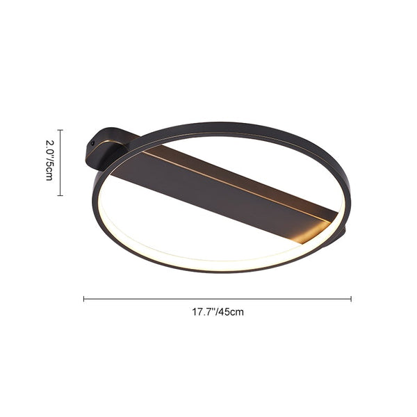 Thehouselights-Round Hollow Surface LED Flush Mount in Gold/ Black-Ceiling Light-Black-